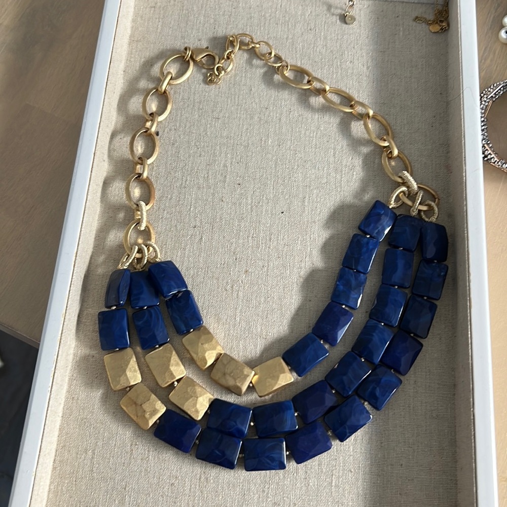 Blue and Gold Stella & Dot Necklace
